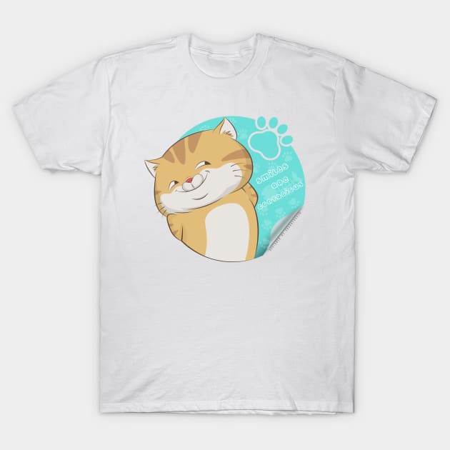 Devious Smile Cat - Tshirts T-Shirt by ChubbydudeStore